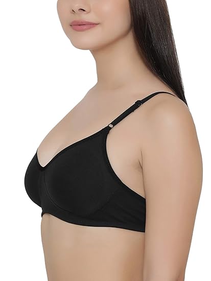 Clovia Women’s Cotton Wire-Free Seamless T-Shirt Bra – Full-Coverage Casual Comfort
